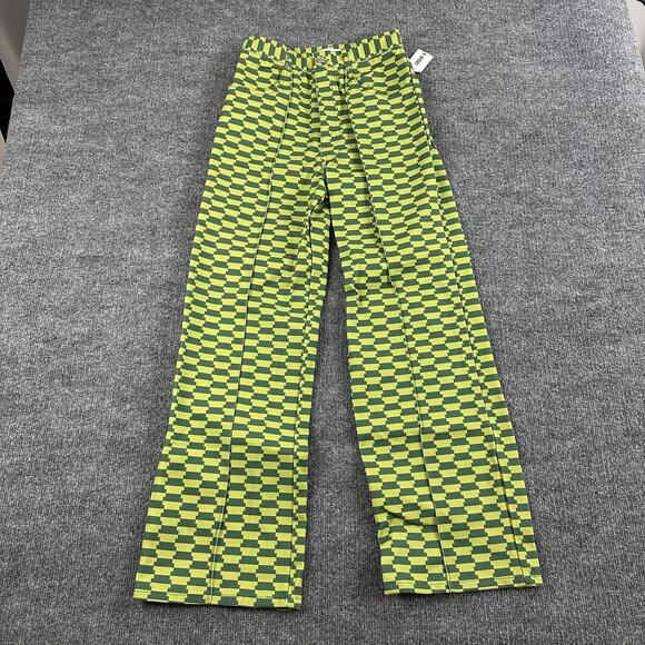 Lisa Says Gah Jeans Women 26 Robyn Wide Leg Vintage Rug Bocce Court Geometric - Picture 4 of 16